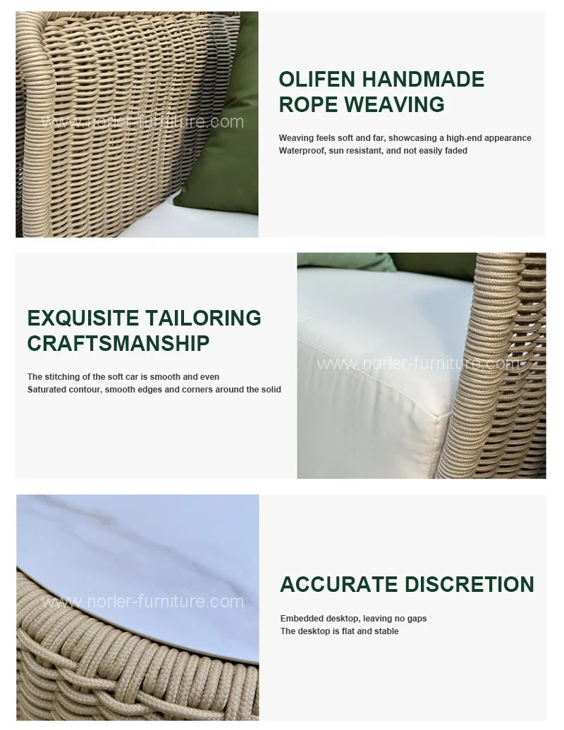 Outdoor Patio Furniture Garden Set Rope Sofa