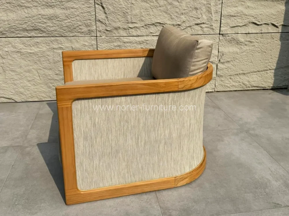 Waterproof Outdoor Furniture Teak Wood Sofa