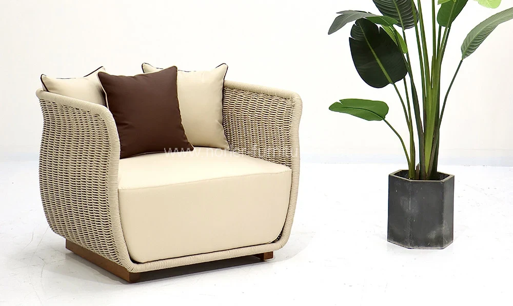 Outdoor Patio Furniture Garden Set Rope Sofa