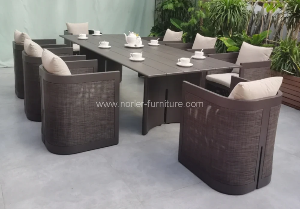 Outdoor Aluminum With Textilene Dining Set