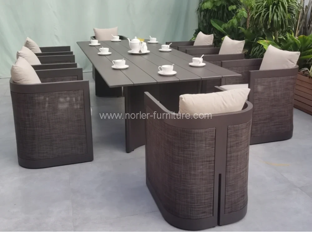 Outdoor Aluminum With Textilene Dining Set