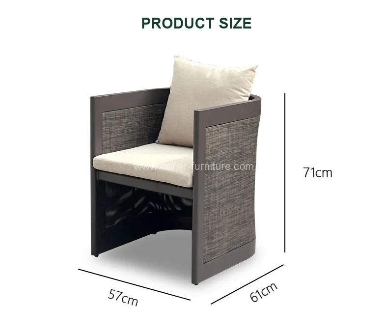 Outdoor Aluminum With Textilene Dining Set