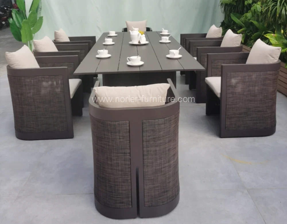 Outdoor Aluminum With Textilene Dining Set