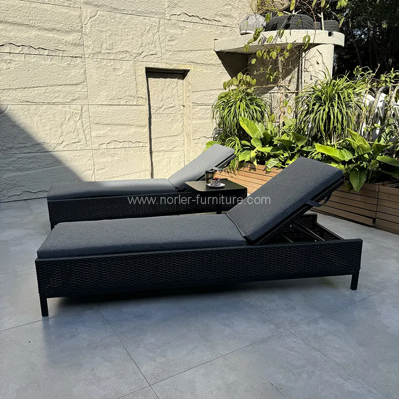 Последно висококачествено ръчно изтъкано шезлонг на Rattan Sun