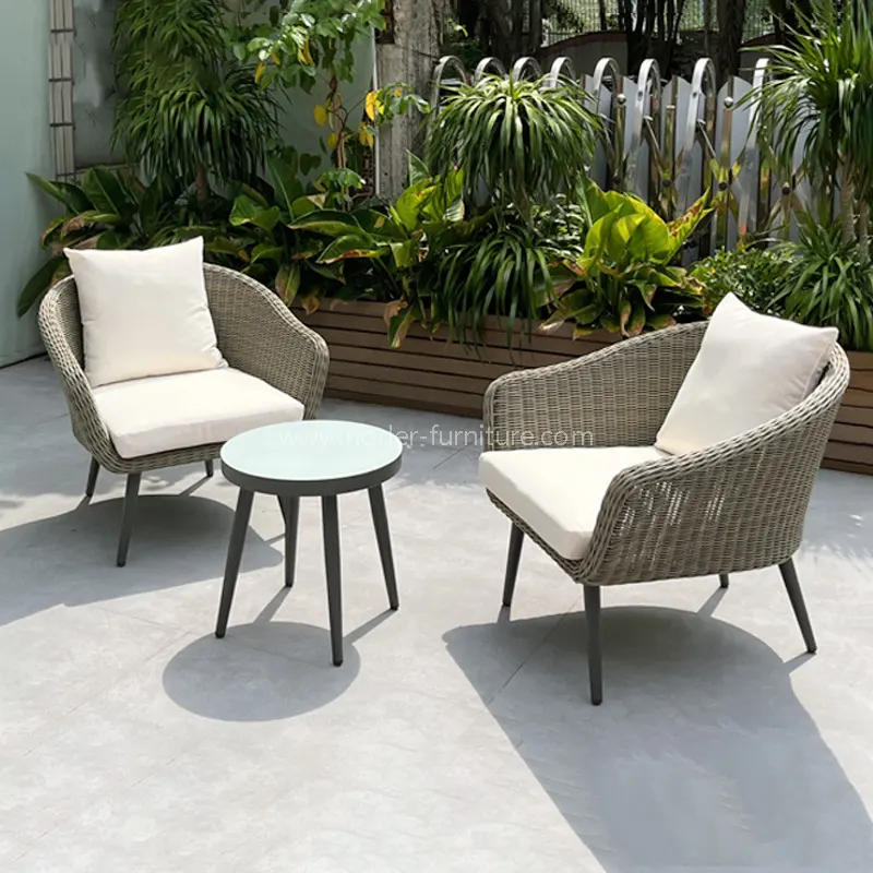 Свободно време на открито алуминиева рамка PE Rattan Balcony Set