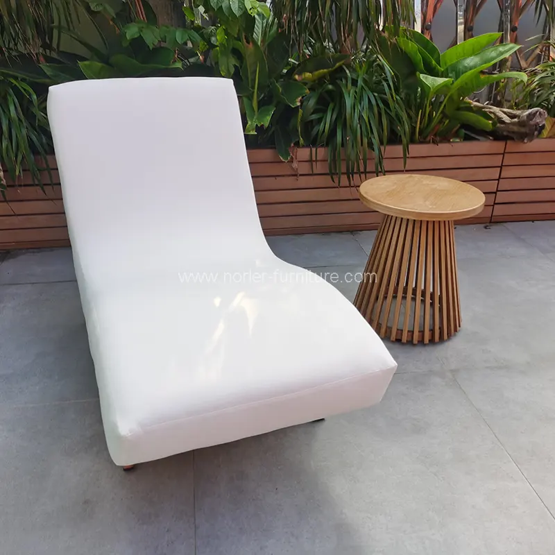 Външна алуминиева рамка тапицирана тъкан Sun Lounger