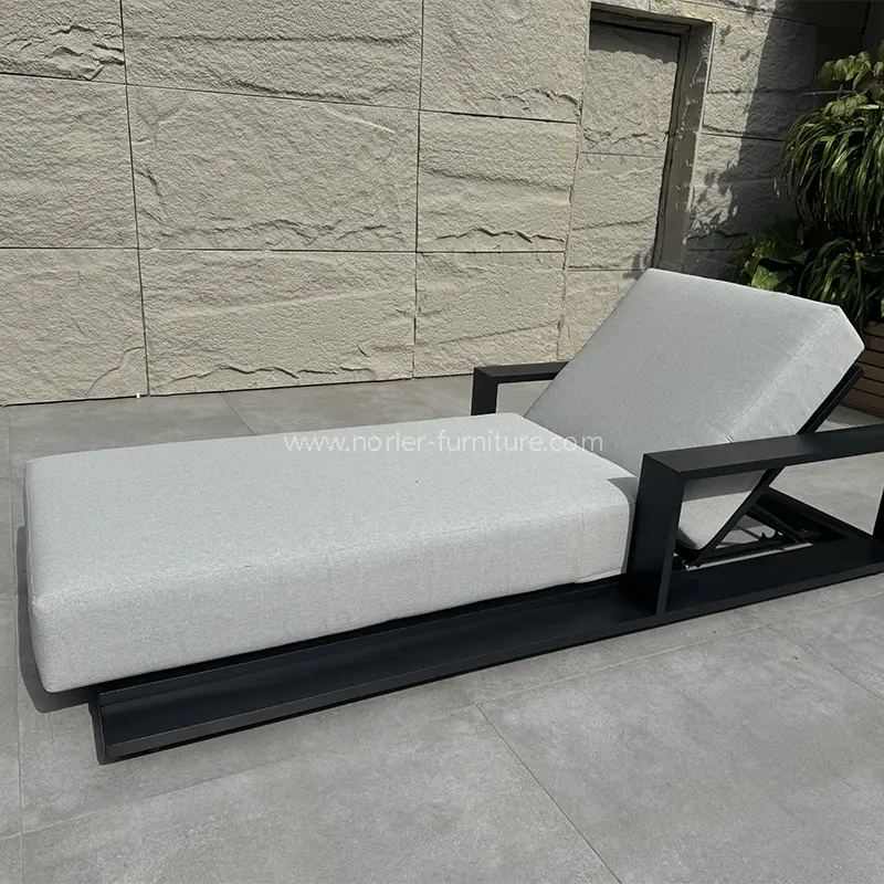 Външен модерен луксозен алуминиева рамка на слънцето Sun Lounger